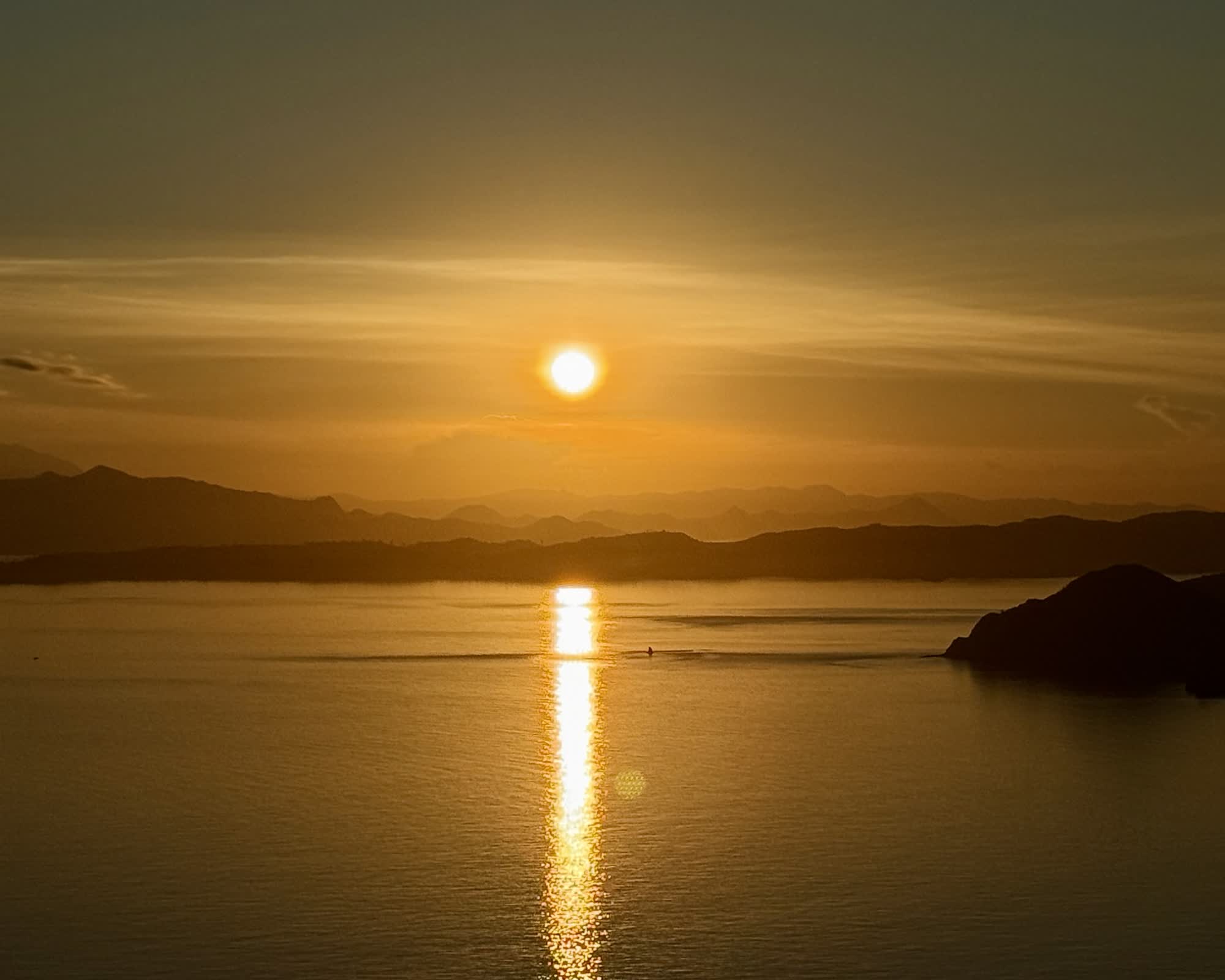 Sunset over the sea